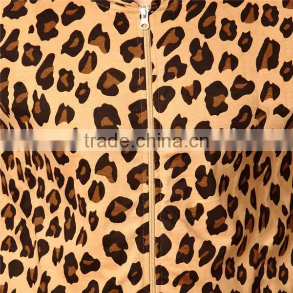 PA0005A Adult Leopard Print Wholesale Adult Onesie Pajamas photo-4