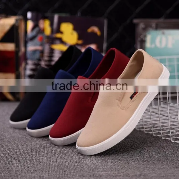 Fashion Design Latest New Model Slip-on Canvas Men Shoes photo-4