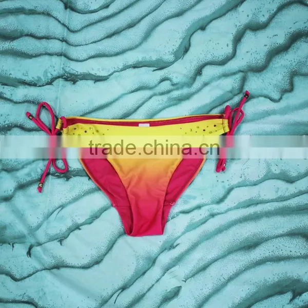 Sun Protect Material Bikinis Trendy Fashion Girls Shiny Swimsuits photo-2