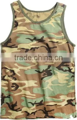 Custom Cotton Blend Wholesale Camo Tank Top photo-2