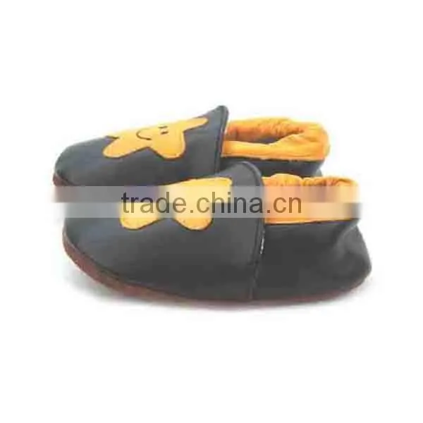 Guangzhou Wholesale Star Soft Sheep Leather Newborn Baby Shoes photo-3