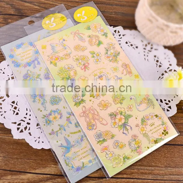 Custom Carton Paper Sticker Gold Stamp Sticker for Decoration DIY Sticker photo-2