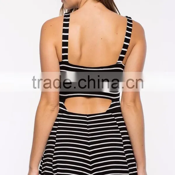 2016 Guangzhou Summer Sleeveless Women Stripe Adult Romper Wholesale photo-5