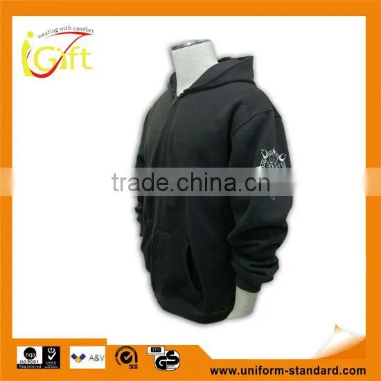 Hot Sell Good Quality Wholesale Unique Design Black Bulk Zip Baggy Hoodies