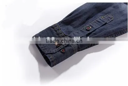 2016 Men Denim Shirts Wholesale , Men Denim Casual Shirt photo-3