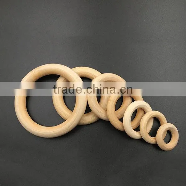 40mm Unfinished Wood Ring Natural Round Beads DIY Craft Accessories photo-5