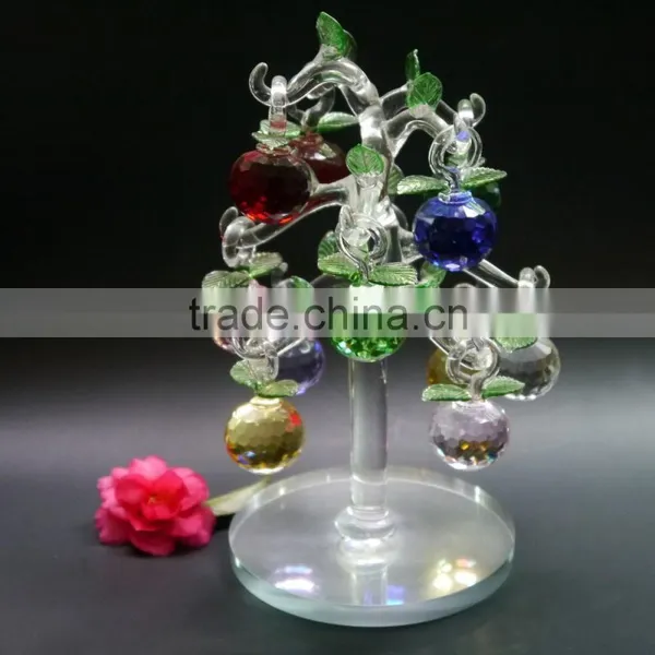 Unique Crystal Apple Tree Have 10 Pcs Applefor Wedding Gift and Home Decoration photo-5