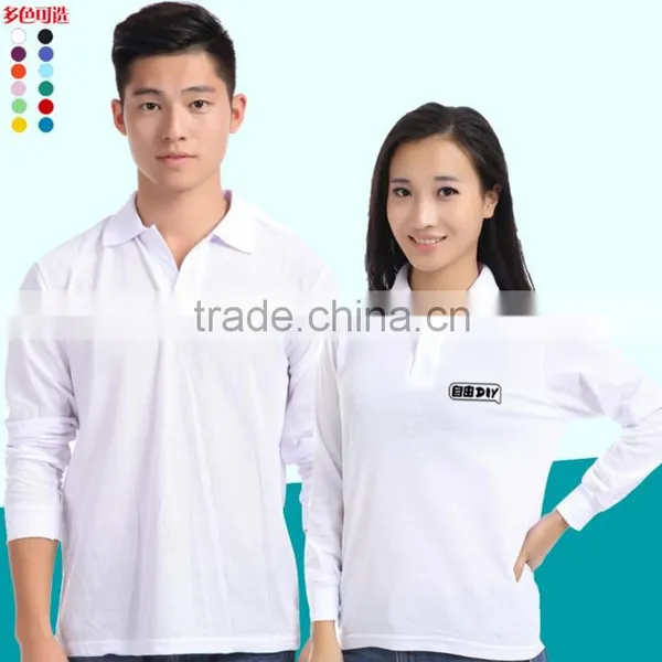 OEM Cheaper Custom Logo Printing Couple Golf DIY Polo T-Shirt photo-5
