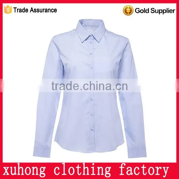 Manufacturers in China,long Sleeve White Lady Shirt Office Uniform Design
