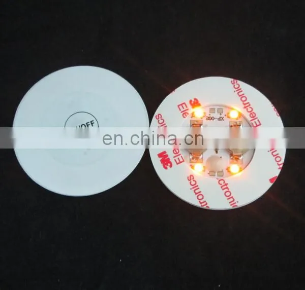 60*3mm Good Quality Led Bottle Sticker Led Bottle Coaster photo-2