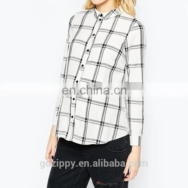 Checked Detail Long Sleeve Maternity Shirt photo-5