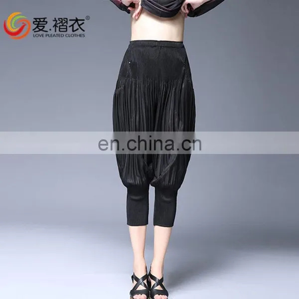 100% Polyester Women Elastic Waist Sports Indian Harem Trousers for Outdoor photo-2