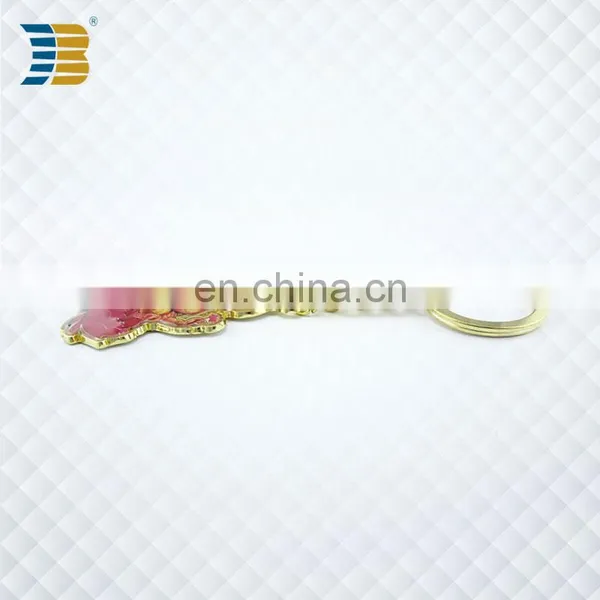 3D Indian Lady Custom Painted Gold Plating Keychain photo-2
