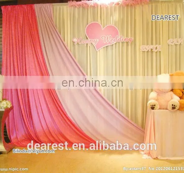 2016 Beautiful Ice Silk Wedding Backdrop for Sale 20ft*10ft