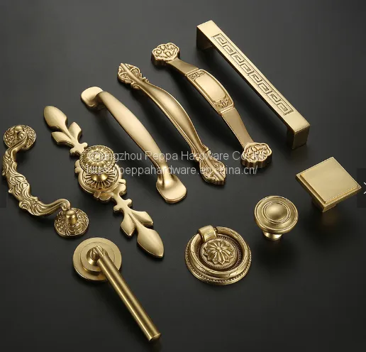 Ancient Furniture Hardware Brass Knob Copper Handle