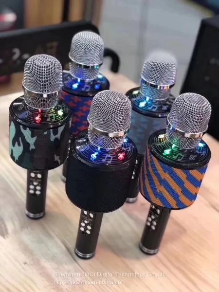 The New V8 Cloth Art Bluetooth Microphone Hand-held Mobile Phone Karaoke Microphone KTV Dedicated Wireless Bluetooth Mic photo-2