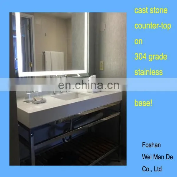 Double Sink Metal Washstand Base for King Room of Hotel photo-2