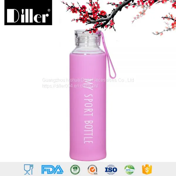 Wholesale Custom Logo 750ml 550ml 500ml Borosilicate Glass Drink Water Bottle With Silicone Sleeve photo-4