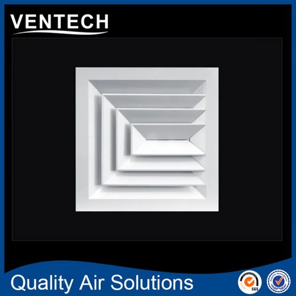 Aluminum Air Terminals Return Air Back X Structure Square Ceiling 4 Way Diffuser photo-4