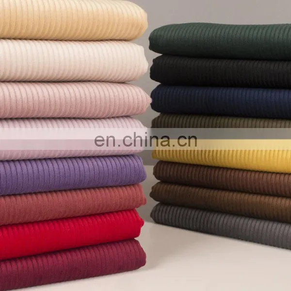 Good Drapery Solid Dyed 100% Polyester 6 Wale Corduroy Fabric for Jacket/pillow/trousers photo-2