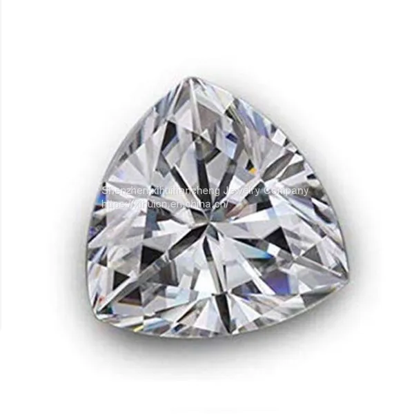 D Color Near Colorless Excellent Cut VVS1 Clarity Trillion Cut Synthetic Loose Moissanite Gemstone photo-2