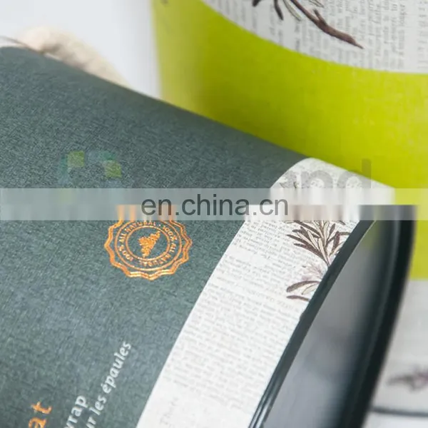 Fancy Offset Print Paper Cylindrical Gift Boxes With Handle photo-3