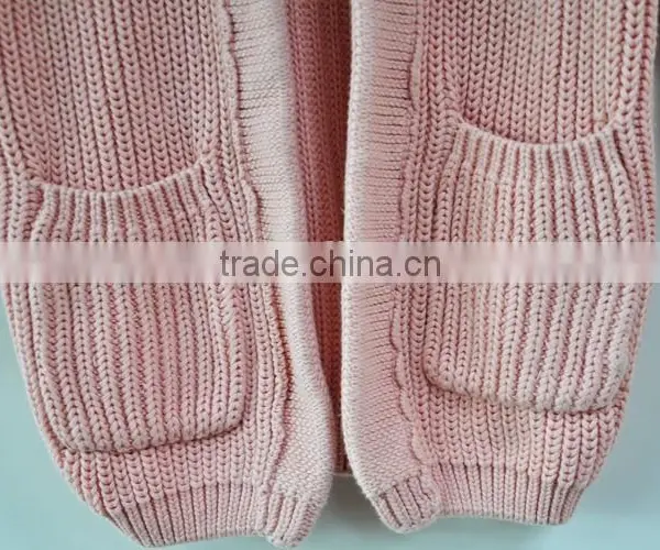 Winter Outer Coat Cotton Sweater 100% Pure Cotton Cardigan Sweater for Girl photo-3