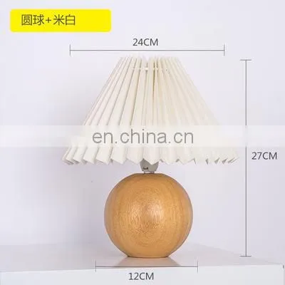 Art Decor Dining Desk Light Fabric European Hotel Living Room Bedside Table Lamps photo-2