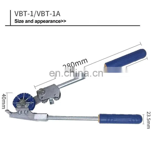 VBT-1/2/3/4/5 VALUE dobradeira de tubos portátil dobradeiras de tubos de cobre Kit de dobradeira de tubos manual Máquina de dobrar tubos photo-2