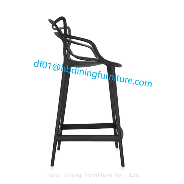 Dining Furniture Modern Black Counter Stool With Footrest photo-3