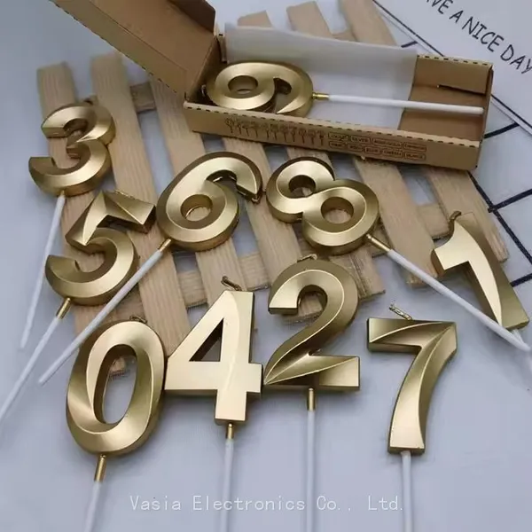Wholesale Numeric Birthday Candles - Colorful Metal Candles for Birthday Cakes! photo-2