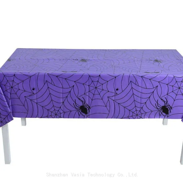 Wholesale Halloween Spider Web Tablecloths - Disposable Plastic for Party Decor, Bulk Supplies photo-3