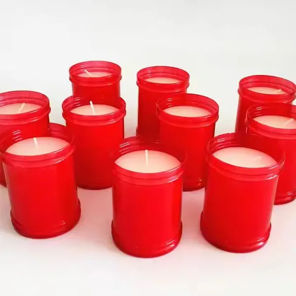 Red Transparent Crysta Rigid PVC Compound Granules Modified PVC for Weekly Graveyard Candles and Candlelight Services