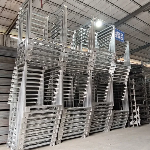 Corrosion-Resistant Galvanized Steel Stacking Rack for Automotive Parts Storage photo-2