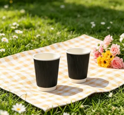 PureWave Food Safe Kraft Ripple Coffee Cups photo-3