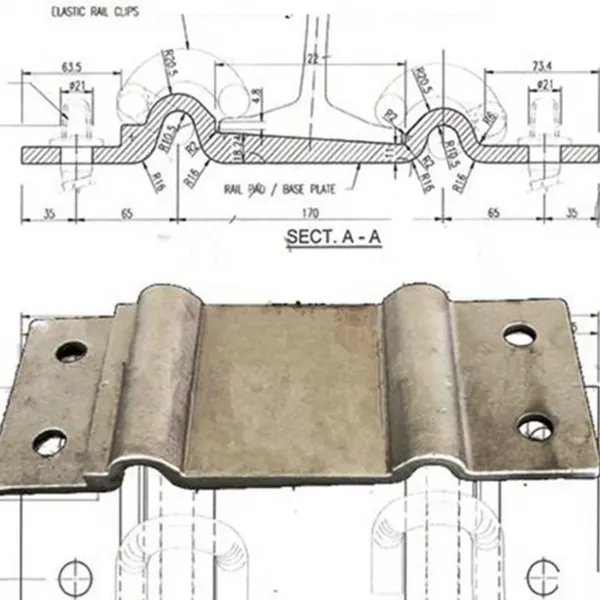 Rail Baseplate for Crane Rail Installation, Reduces Vibration and Noise