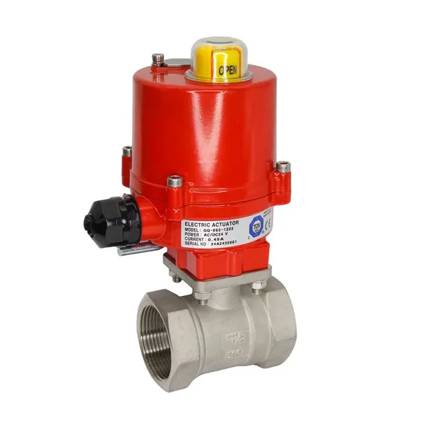 BACCARA GQ-001 Electric Ball Valve 316 Stainless 1/4 to 2 Inch BSP 15-60 Nm ISO 5211 F03-F05 95-245 VAC IP67 Position Indicator
