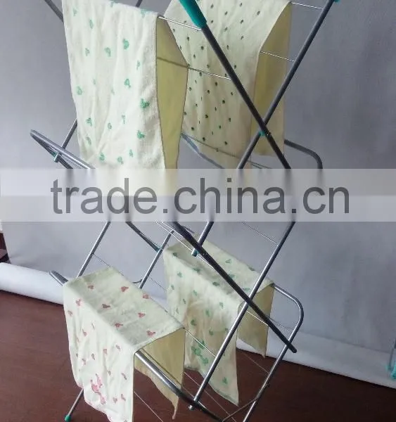 Folding Steel High Quality 3-tiers Laundry Towel Drying Rack photo-4