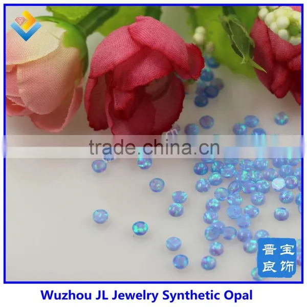 Dream Blue Fire Opal With Synthetic Round Cabochon Opal for Sale for Jewey Making photo-4