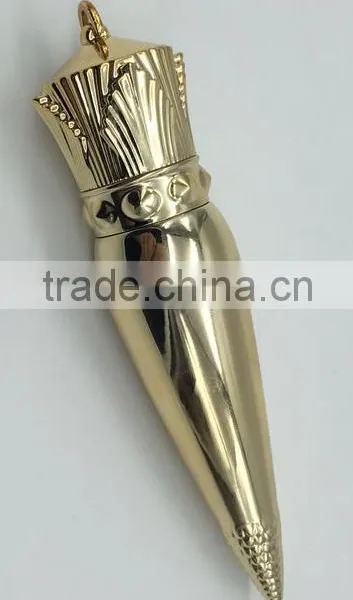 Lipstick Container With Crown Cap and Gold Plated Body photo-4