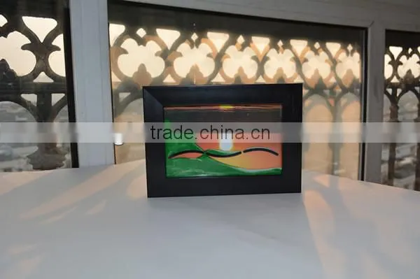Colourful Flowing Sand Art Pictures/Frame Soothing Sand photo-2