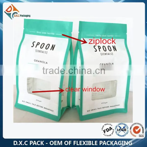 Printing & Packaging Kraft Paper Window Pouch Bag With Front Zipper photo-2