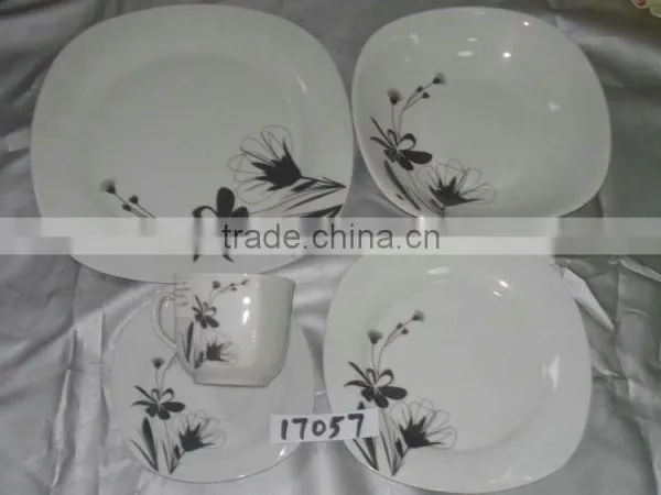 30pcs Full Decal Glazed Plated Tableware Set photo-3