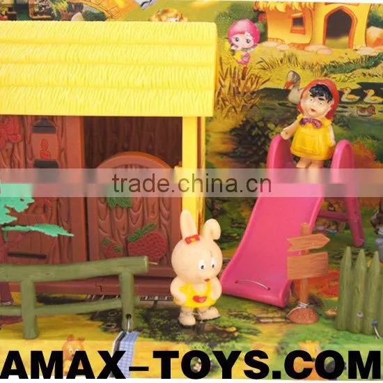 Ht-802301B Toys House Kids Emulational Pretend Toys Forest Cabin Set