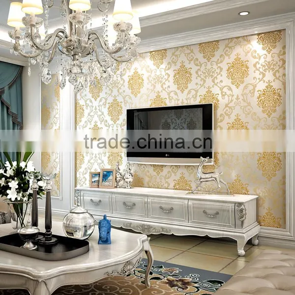 European Home Bedroom Decorating 3d Textured Wallpaper photo-2
