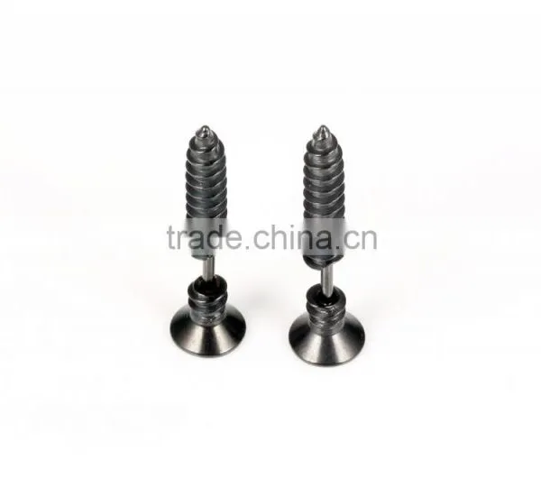 Jewellery Shop Design Thick Black Plating Earring Setting Without Stone for Men photo-3