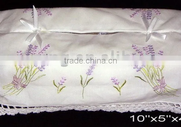 According To Customer Needs Embroidered Tissue Cover