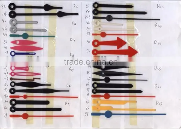 Various Shape Plastic Clock Hands
