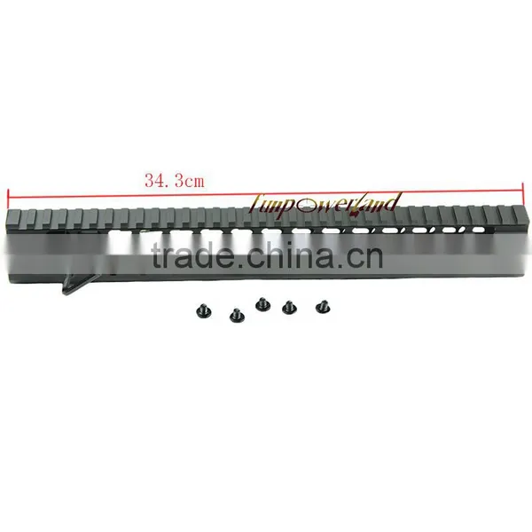 Funpowerland Black Free Float NSR 13.5" Handguard One-piece Top Rail System KeyMod High Quality Ultra Lightweight BK For AR-15 photo-3