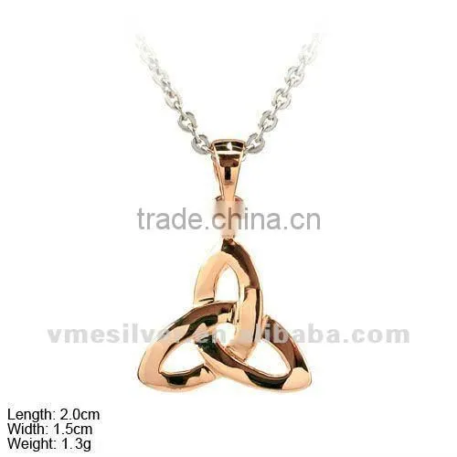 [PSA-0984b] 925 Silver Religion Pendant/Charm, Silver Trinitycharm Pendant